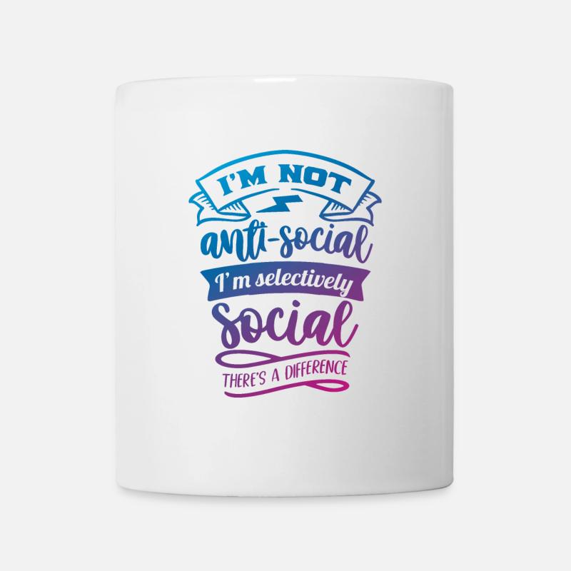 Antisocial - Selektiv sozial - col - Tasse - Weiß