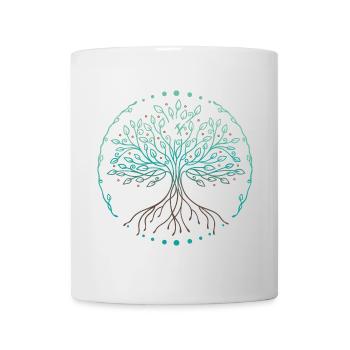 Yggdrasil Arbre de Vie du Monde - Mug blanc - blanc - Devant