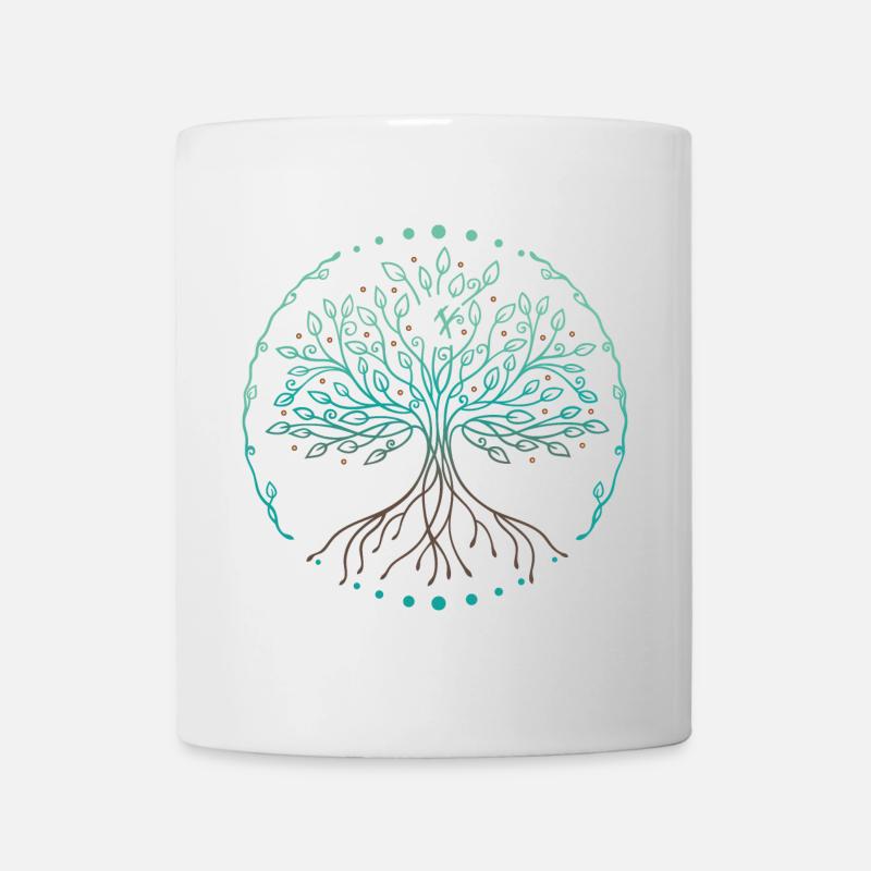 Yggdrasil Arbre de Vie du Monde - Mug blanc - blanc