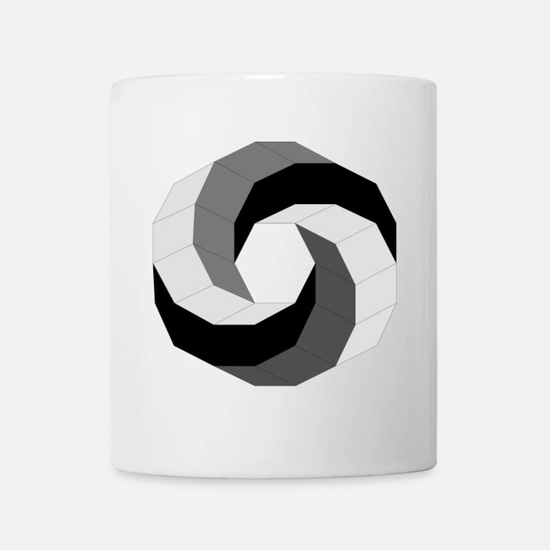 Geometric Spiral Glyph - Mug - white