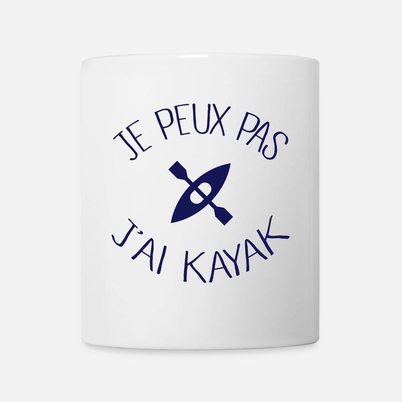 Je peux pas j'ai Kayak - Mug blanc - blanc