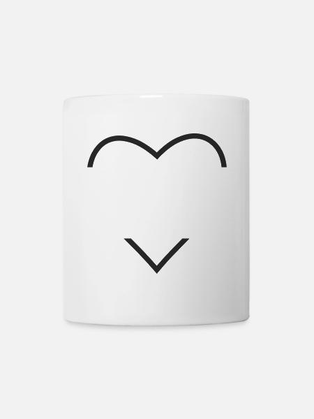 Herz zum personalisieren selbst gestalten - Tasse - Weiß