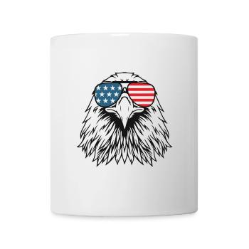Patriotischer Adler USA Flagge 4. Juli - Tasse - Weiß - Vorne