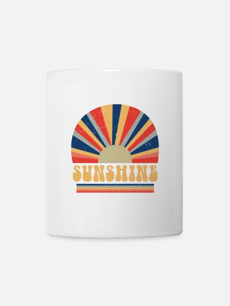 Retro 70s Style Hippie Sunshine - Mug - white