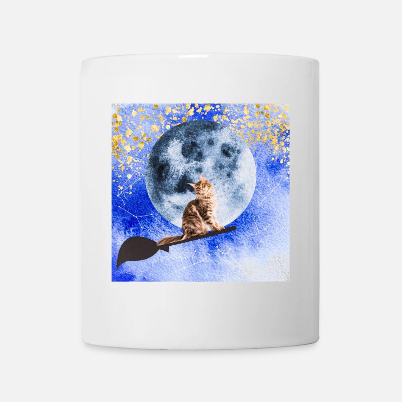 Chat sorcier - Mug blanc - blanc