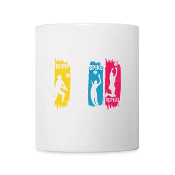 Volleyball Bump Set Spike Repeat - Mug - white - Front
