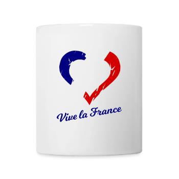 Es lebe Frankreich - Tasse - Weiß - Vorne