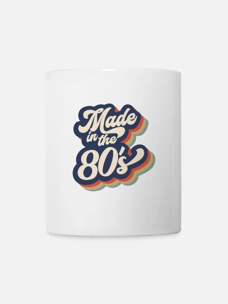 Hergestellt in den 80er Jahren Vintage - Tasse - Weiß