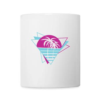 Palm Tree Retro 80s - Mug - white - Front