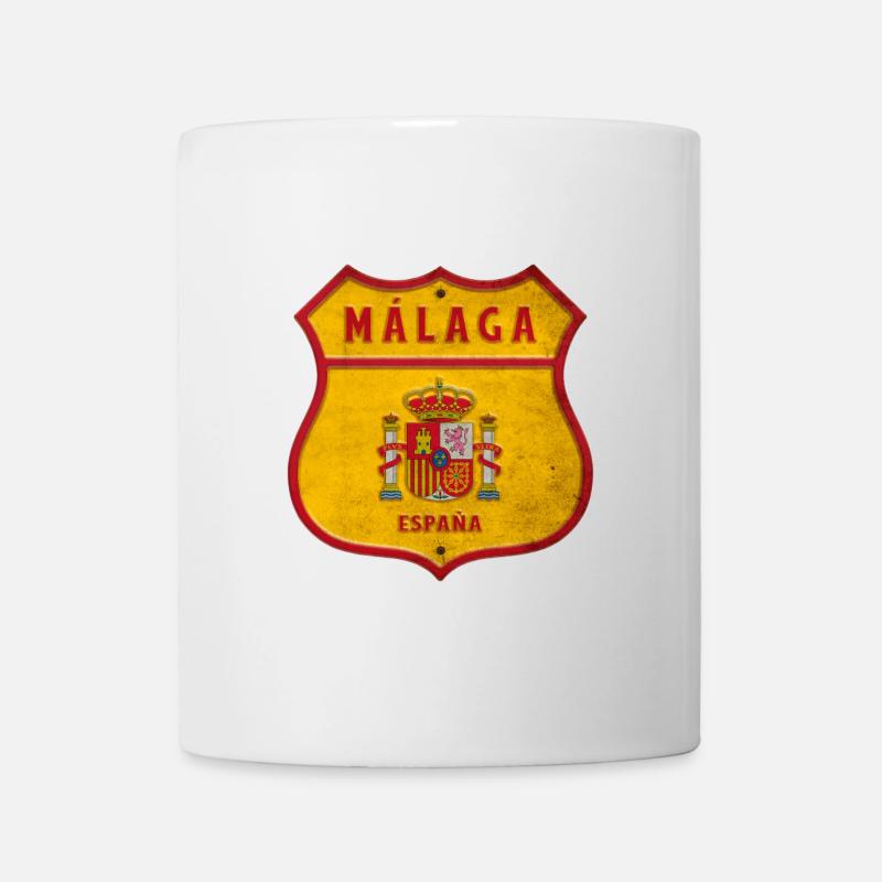 Malaga Spanien Wappen Design - Tasse - Weiß