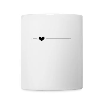 Ligne Cœur Noir - Mug blanc - blanc - Devant