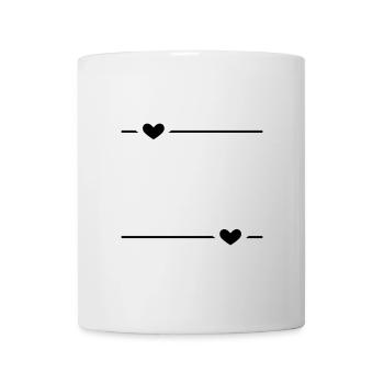 Line Heart Black - Mug - white - Front