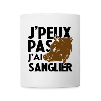 Je Peux Pas J'ai Sanglier Humour Chasse humorist - Mug blanc - blanc - Devant