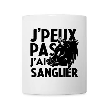 Je Peux Pas J'ai Sanglier Humour Chasse humorist - Mug blanc - blanc - Devant
