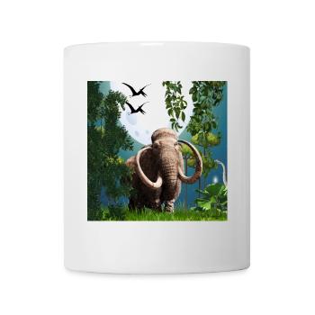 Mondbeschienener Mammut in der Dschungelnacht - Tasse - Weiß - Vorne