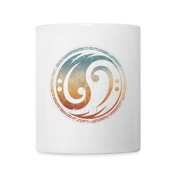 Bass Bassschlüssel Yin Yang Bass für Bassist - Tasse - Weiß - Vorne
