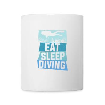 Scuba Diving Quote Eat Sleep Diving Scuba Diving D - Mug - white - Front