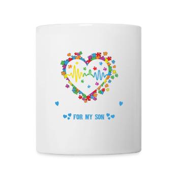 I Wear Blue for My Son Autism Design - Mug - white - Front