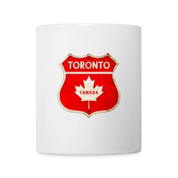 Toronto Canada Armoiries Drapeaux Design - Mug blanc - blanc - Devant