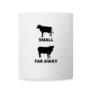 Small Cow Far Away T-Shirt Funny Father Ted Dougal - Mug - white - Front