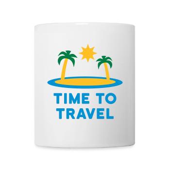 Temps de voyage (île, palmiers, soleil) - Mug blanc - blanc - Devant