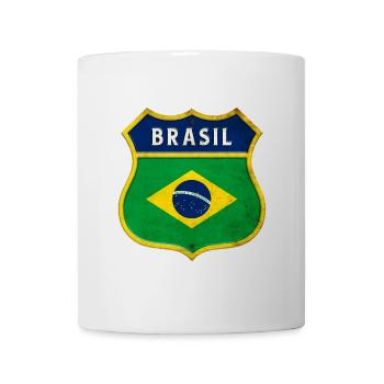 Drapeau armoiries du Brésil - Mug blanc - blanc - Devant