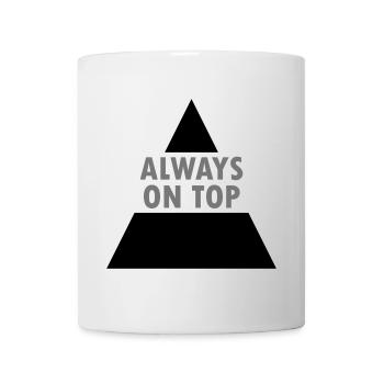 Always on top (geteiltes Dreieck) - Tasse - Weiß - Vorne