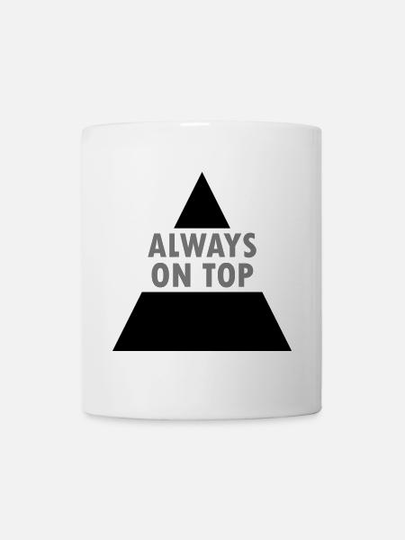 Always on top (geteiltes Dreieck) - Tasse - Weiß