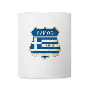 Samos Greece Coat of Arms Flags Design - Mug - white - Front