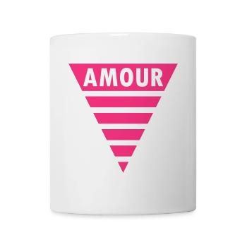 Amour in the triangle (divided triangle) - Mug - white - Front
