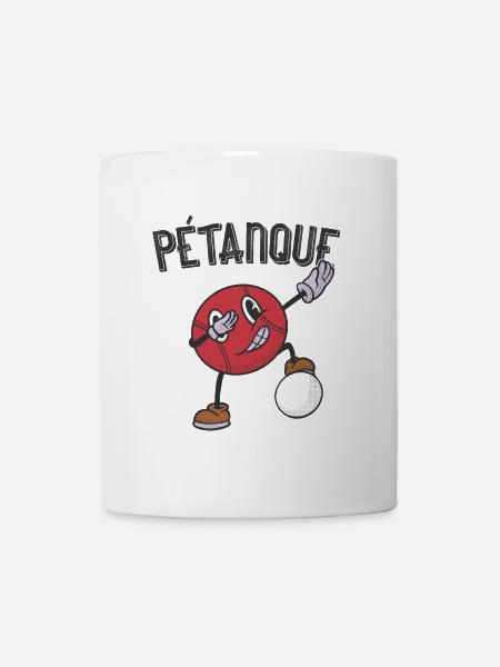Boulekugel Pétanque Outfit für Bouler Boules - Tasse - Weiß