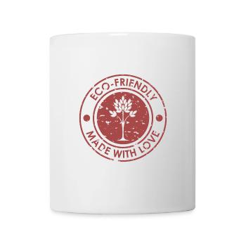 Umweltfreundliches Baum-Emblem-Design - Tasse - Weiß - Vorne