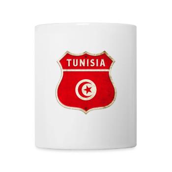 Tunesien Wappen Flaggen Design - Tasse - Weiß - Vorne