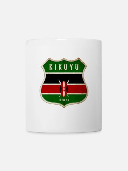 Kikuyu Kenia Wappen Flaggen Design - Tasse - Weiß