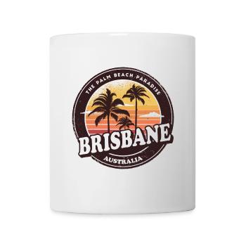 Brisbane Australia Vintage Beach Design - Mug - white - Front