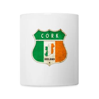 Cork Irlande Armoiries Drapeaux Design - Mug blanc - blanc - Devant