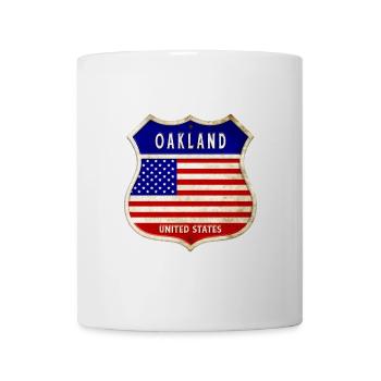 Oakland USA United States Coat of Arms Flags - Mug - white - Front