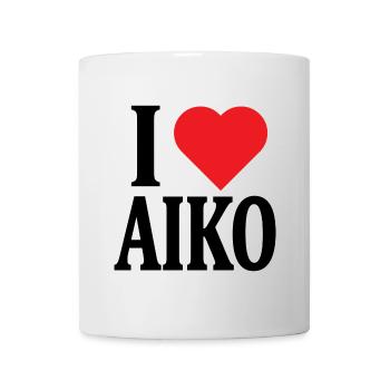 T-shirt I love Aiko t-shirt gift idea - Mug - white - Front