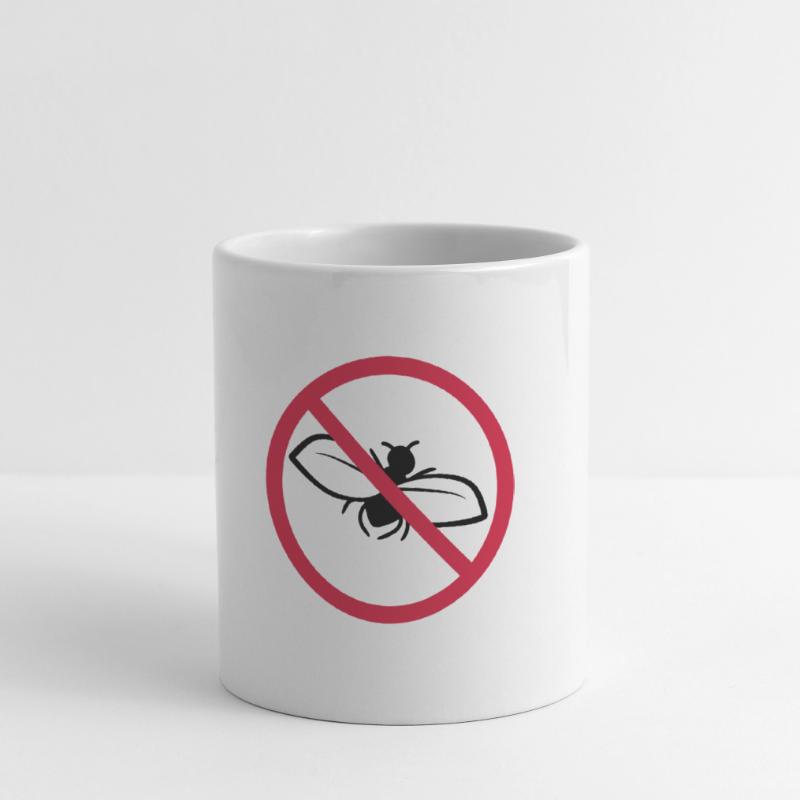 Bouclier interdit de mouche Mug blanc