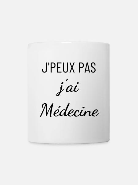je peux pas j ai médecine - Mug blanc - blanc