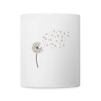 Pissenlit au cœur – Amour & Amour - Mug blanc - blanc - Devant