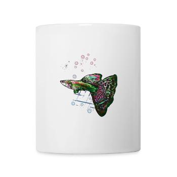 Guppy Anfängerfisch Aquarium Spaß - Tasse - Weiß - Vorne