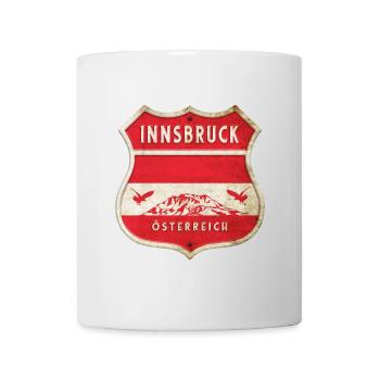 Innsbruck Austria Coat of Arms Flags Design - Mug - white - Front