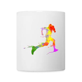 Half Marathon Runner Sprinting I Love Running - Mug - white - Front