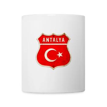 Antalya Türkei Flaggen Wappen - Tasse - Weiß - Vorne
