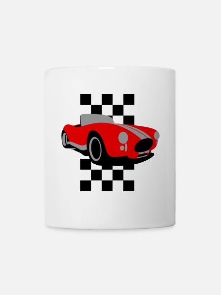 Roter Classic Roadster Shelby Cobra - Tasse - Weiß