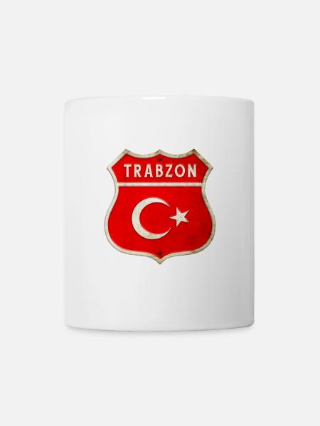 Trabzon Türkei Flaggen Wappen - Tasse - Weiß