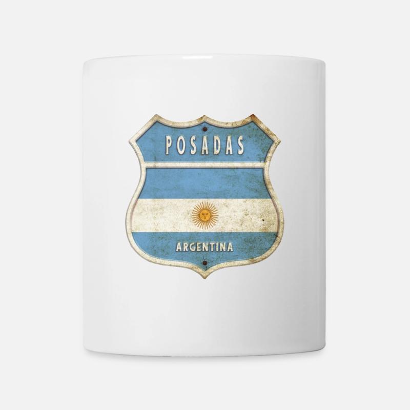 Posadas Argentinien Wappen Flaggen Design - Tasse - Weiß