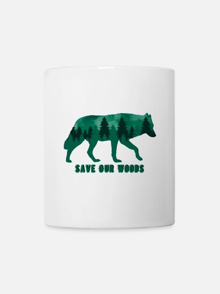 Klimawandel Umweltschutz Wolf Nachhaltig - Tasse - Weiß