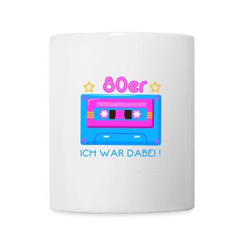 80s 80 oldschool - 80er Jahre Kleidung - Tasse - Weiß - Vorne